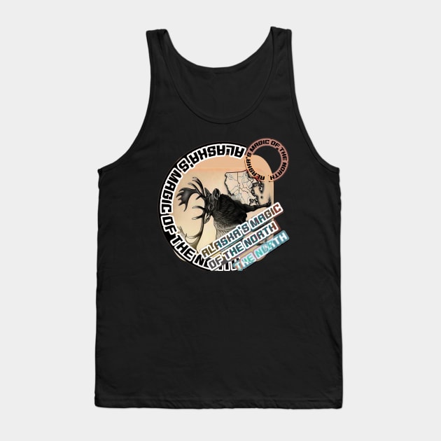 Alaska's Magic of the North Tank Top by Human light 